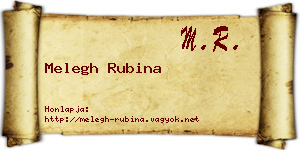 Melegh Rubina névjegykártya